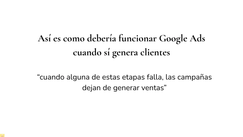 estructura correcta de campañas google ads para generar clientes